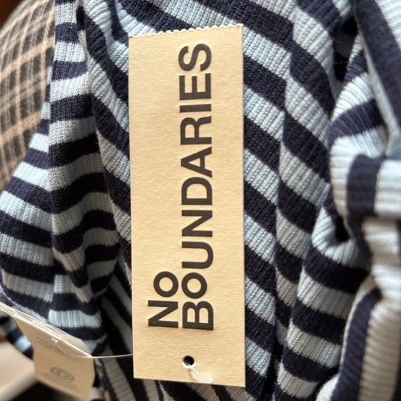 No Boundaries Midi Navy and light blue stripe dress - Picture 4 of 7